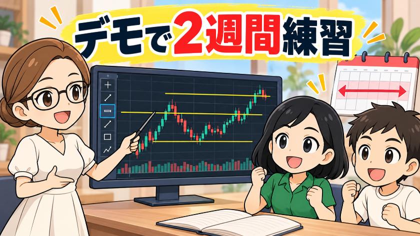 デモで2週間練習