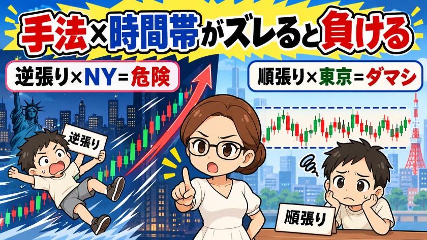 手法・時間帯がズレると負ける