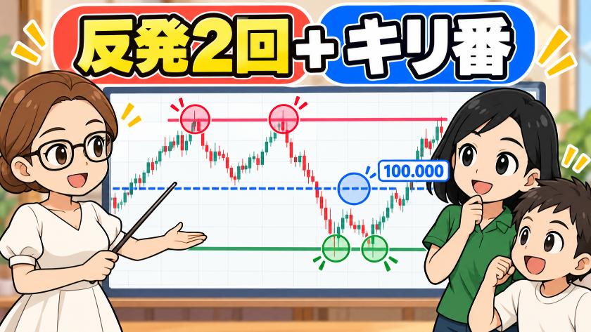 反発2回、キリ番