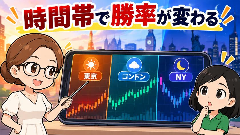 時間帯で勝率が変わる
